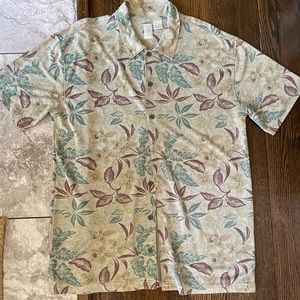Burma Bibas Floral Mens Button Down Shirt Medium